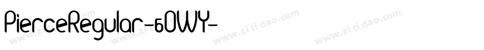 PierceRegular-6OWY字体转换