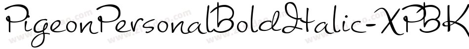 PigeonPersonalBoldItalic-XPBK字体转换 PigeonPersonalBoldItalic-XPBK字体转换