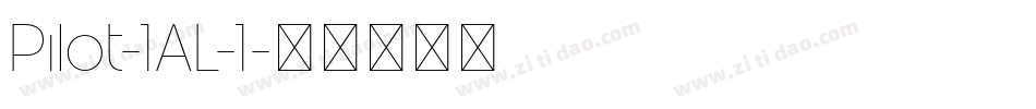 Pilot-1AL-1字体转换