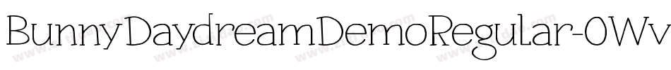 BunnyDaydreamDemoRegular-0Wvdv字体转换
