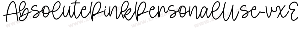 AbsolutePinkPersonalUse-vxEZ字体转换 AbsolutePinkPersonalUse-vxEZ字体转换