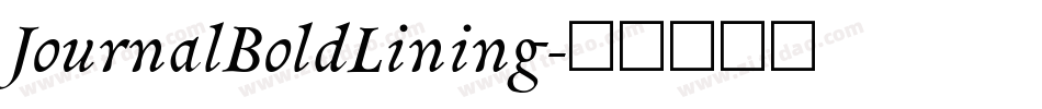 JournalBoldLining字体转换