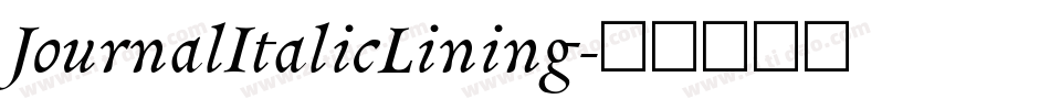 JournalItalicLining字体转换