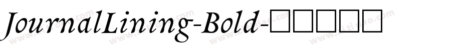 JournalLining-Bold字体转换