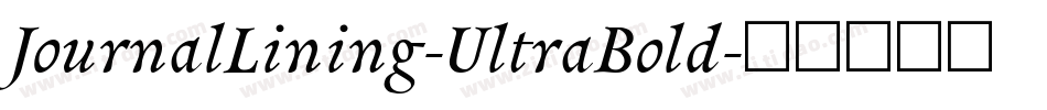 JournalLining-UltraBold字体转换