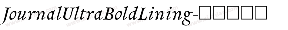 JournalUltraBoldLining字体转换