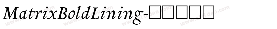 MatrixBoldLining字体转换