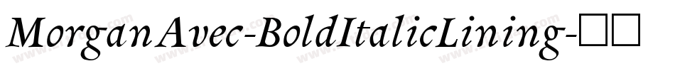 MorganAvec-BoldItalicLining字体转换