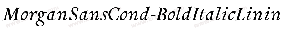 MorganSansCond-BoldItalicLining字体转换