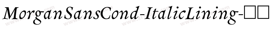 MorganSansCond-ItalicLining字体转换