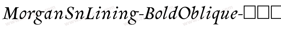 MorganSnLining-BoldOblique字体转换