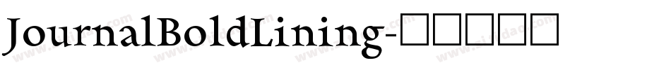 JournalBoldLining字体转换