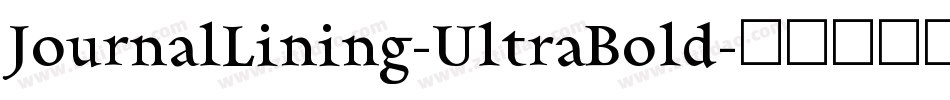 JournalLining-UltraBold字体转换