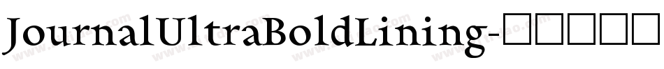 JournalUltraBoldLining字体转换