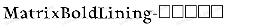 MatrixBoldLining字体转换