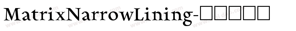 MatrixNarrowLining字体转换