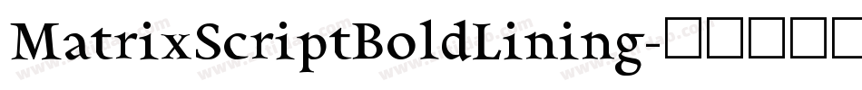 MatrixScriptBoldLining字体转换