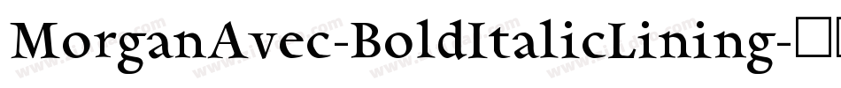 MorganAvec-BoldItalicLining字体转换