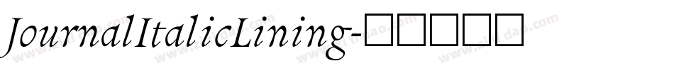 JournalItalicLining字体转换
