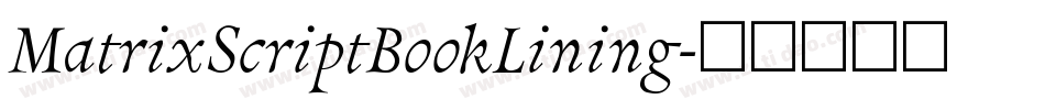 MatrixScriptBookLining字体转换