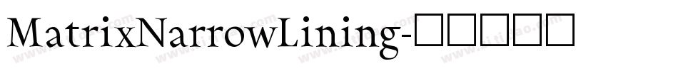 MatrixNarrowLining字体转换