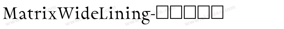 MatrixWideLining字体转换