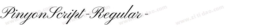 PinyonScript-Regular字体转换