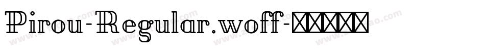 Pirou-Regular.woff字体转换