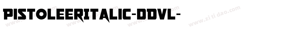 PistoleerItalic-dDVl字体转换
