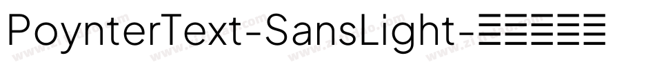 PoynterText-SansLight字体转换