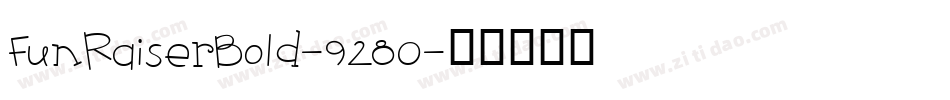 FunRaiserBold-9280字体转换