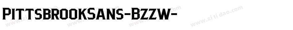 PittsbrookSans-Bzzw字体转换