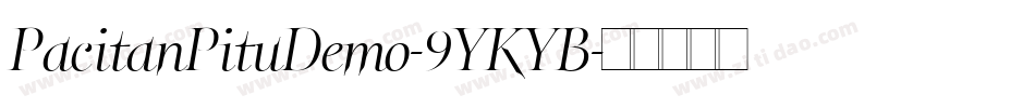 PacitanPituDemo-9YKYB字体转换