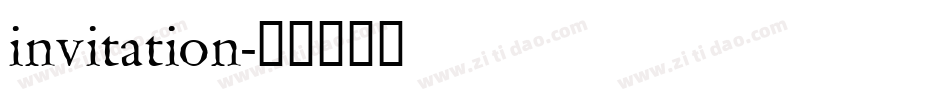 invitation字体转换