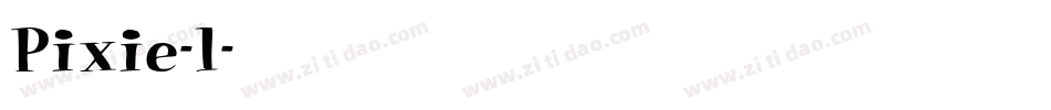 Pixie-1字体转换