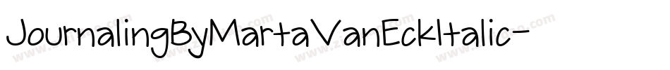 JournalingByMartaVanEckItalic-zqWG字体转换