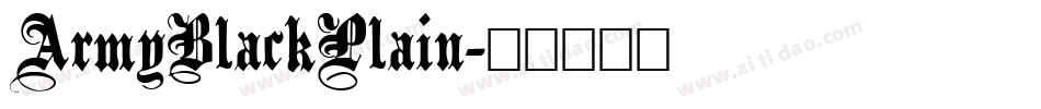 ArmyBlackPlain字体转换