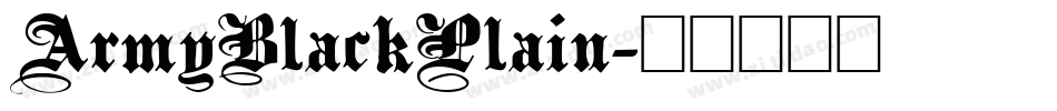 ArmyBlackPlain字体转换