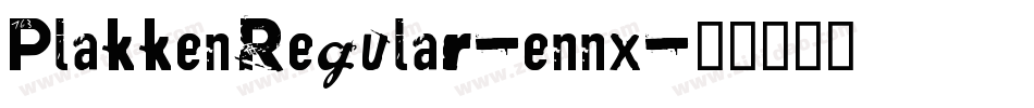 PlakkenRegular-ennx字体转换