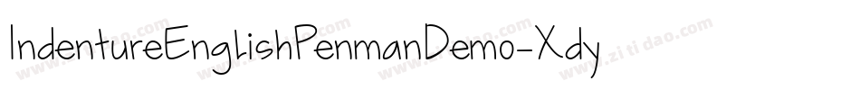 IndentureEnglishPenmanDemo-Xdyj字体转换