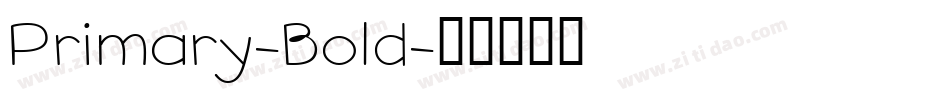 Primary-Bold字体转换