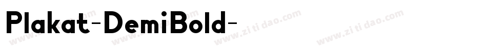 Plakat-DemiBold字体转换