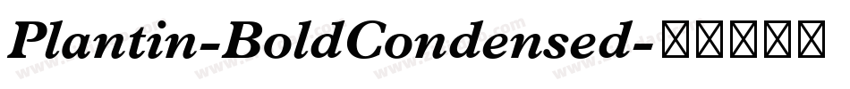 Plantin-BoldCondensed字体转换