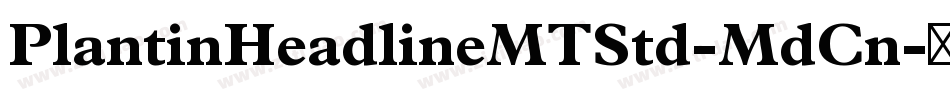 PlantinHeadlineMTStd-MdCn字体转换
