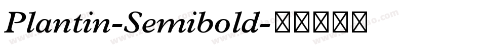 Plantin-Semibold字体转换