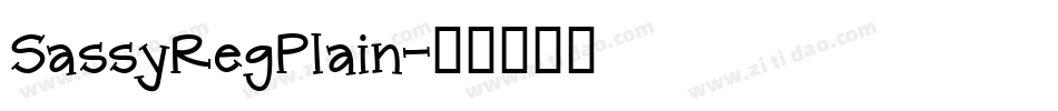 SassyRegPlain字体转换