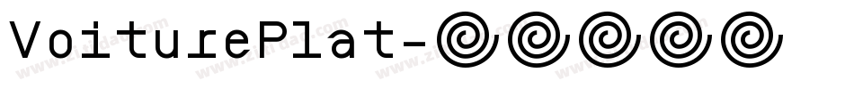 VoiturePlat字体转换
