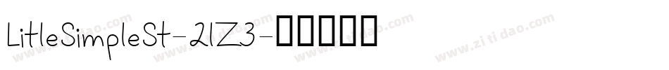 LitleSimpleSt-2lZ3字体转换