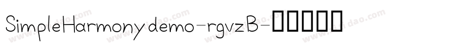 SimpleHarmonydemo-rgvzB字体转换