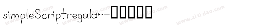 simpleScriptregular字体转换